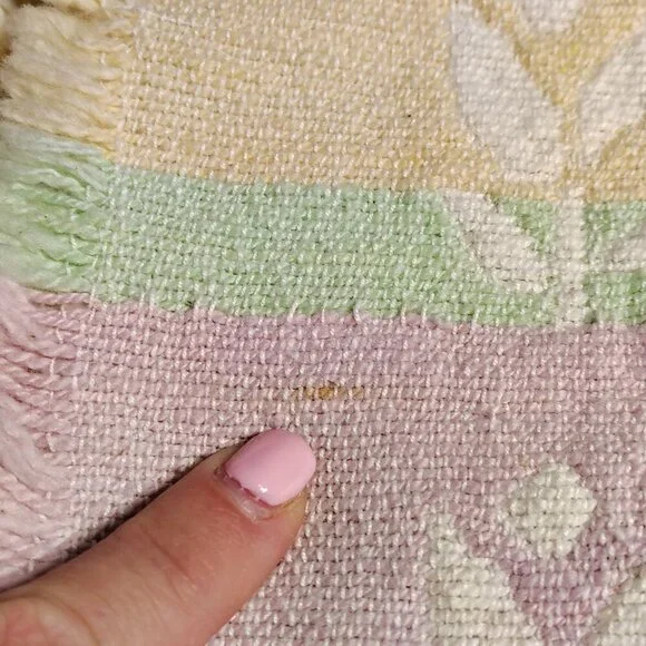 Vintage Pastel Colored Flower Reversible Placemats Set Of Five - Picture 7 of 12